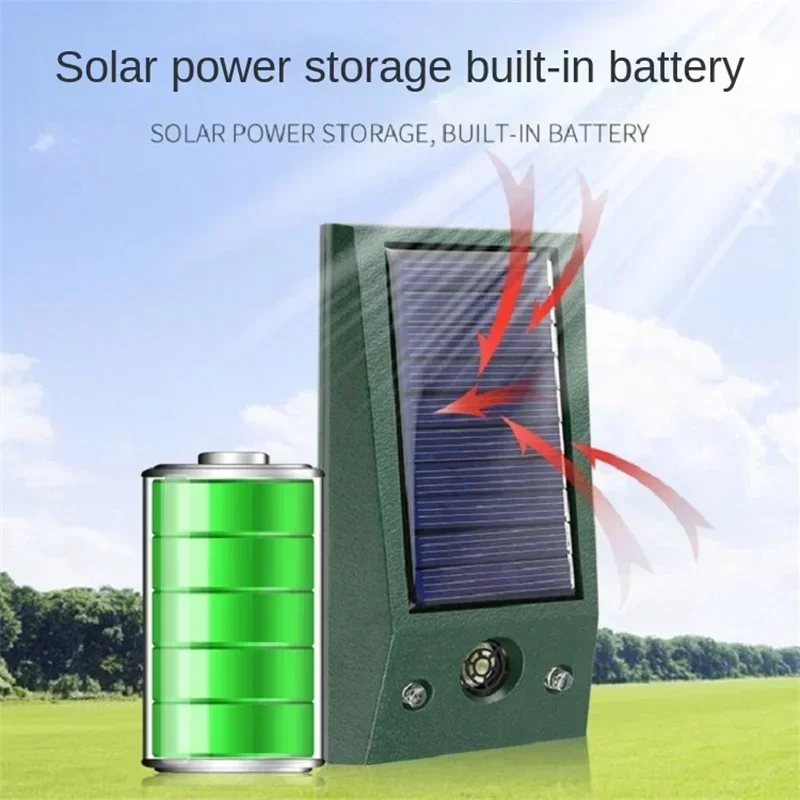 Obrázek 5: Holubí deterrent solární napájené ultrazvuková elektronický ptáci odpuzující silná LED blikání IP58 vodotěsný pro ráhno ovládání