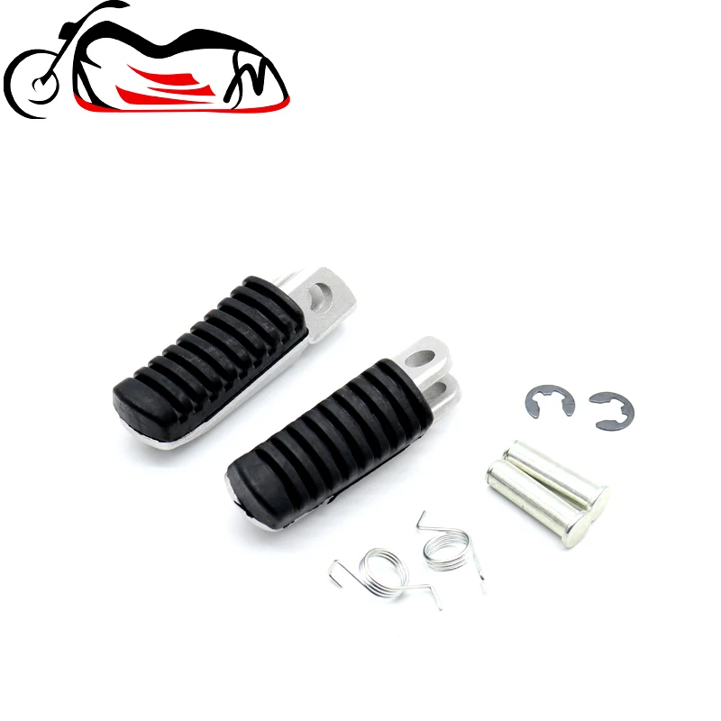 Front Footrest Foot Pegs For KAWASAKI ZZR 600 1200 ZRX 400 1100 GPZ900R ZR250 ZR7 ER6F ER6N ER4N Motorcycle Rubber Pedal Pads