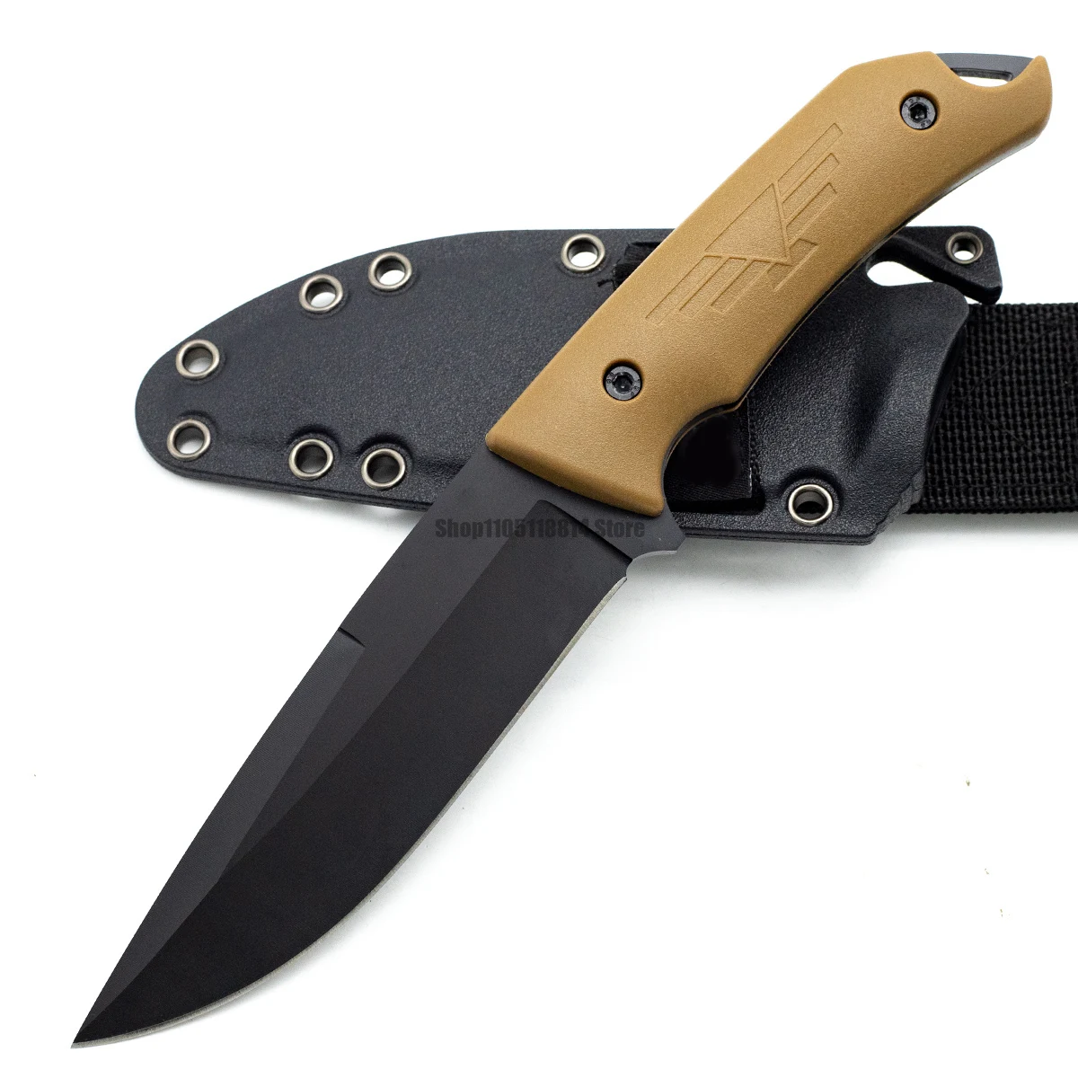 7503 كيلو بايت في الهواء الطلق مستقيم شفرة شفرة مثبتة سكين صيد الفولاذ المقاوم للصدأ التخييم بقاء القتال سكين ، مغامرة تسلق سكين