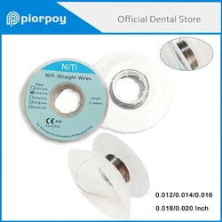 PIORPOY 5m/Roll Dental Orthodontic NiTi Wire Straight 0.014/0.016 For Teeth Braces Arch Elastic Teeth Wires Dentistry Materials