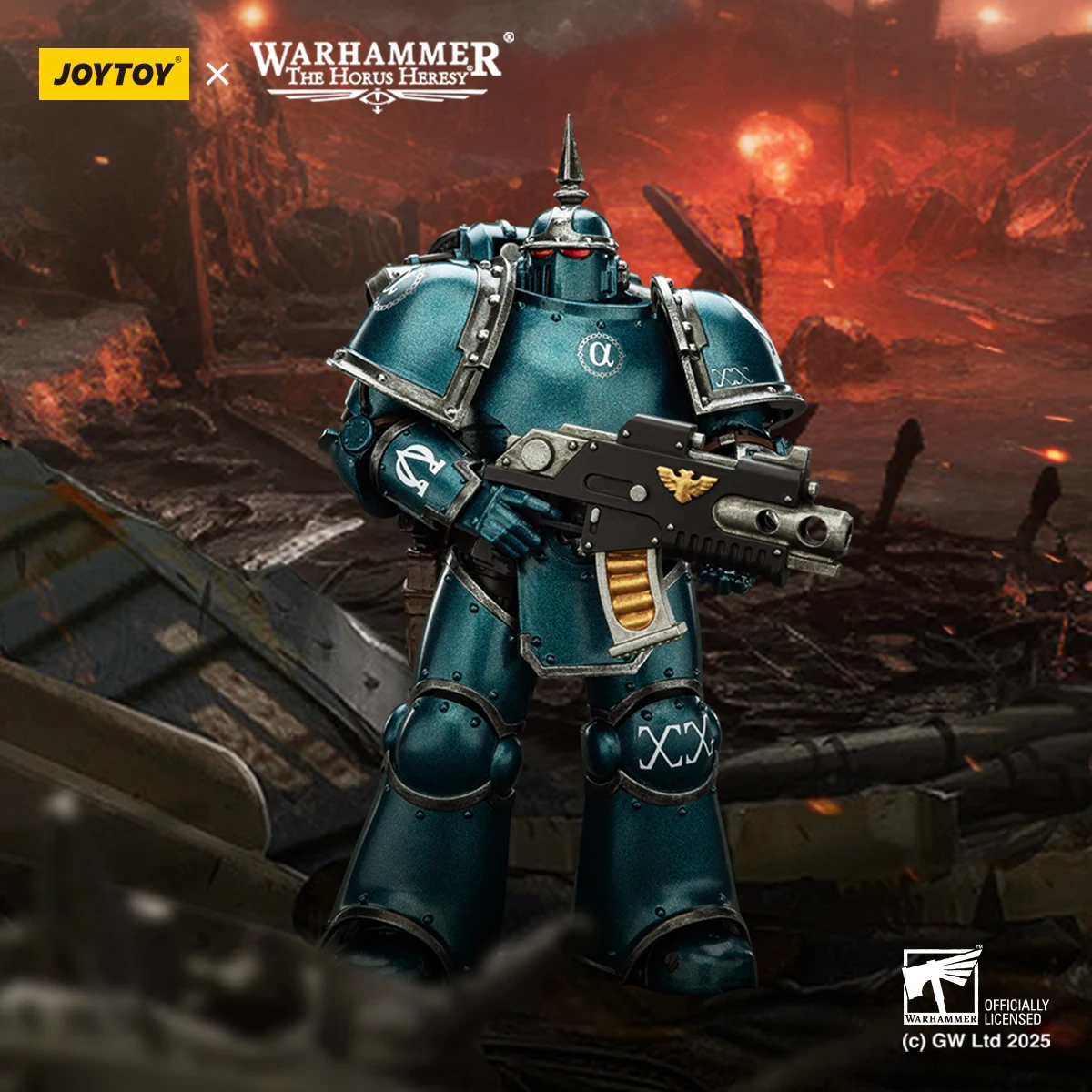 Joytoy 1/18 figura de ação warhammer 30k mk lll legionário tático 7 estilo anjos de sangue punhos imperiais lobos espaciais ultramarines