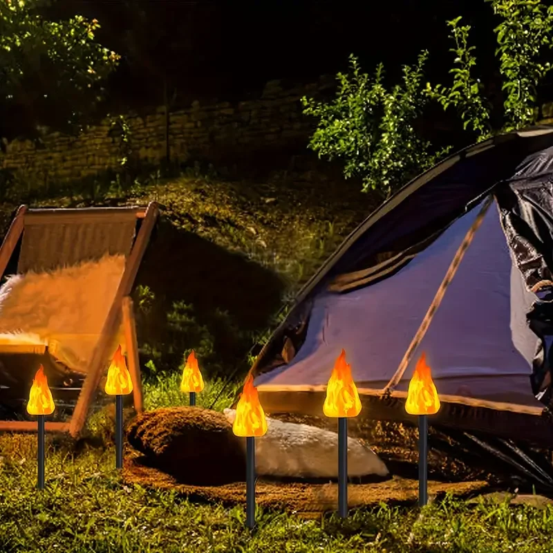 1/2 Stuks Solar Led Vlam Lichten Flikkerende Vlam Tuin Lampen Outdoor Decor In Tuinen Gazons Binnenplaatsen Landschapsarchitectuur Gazon licht