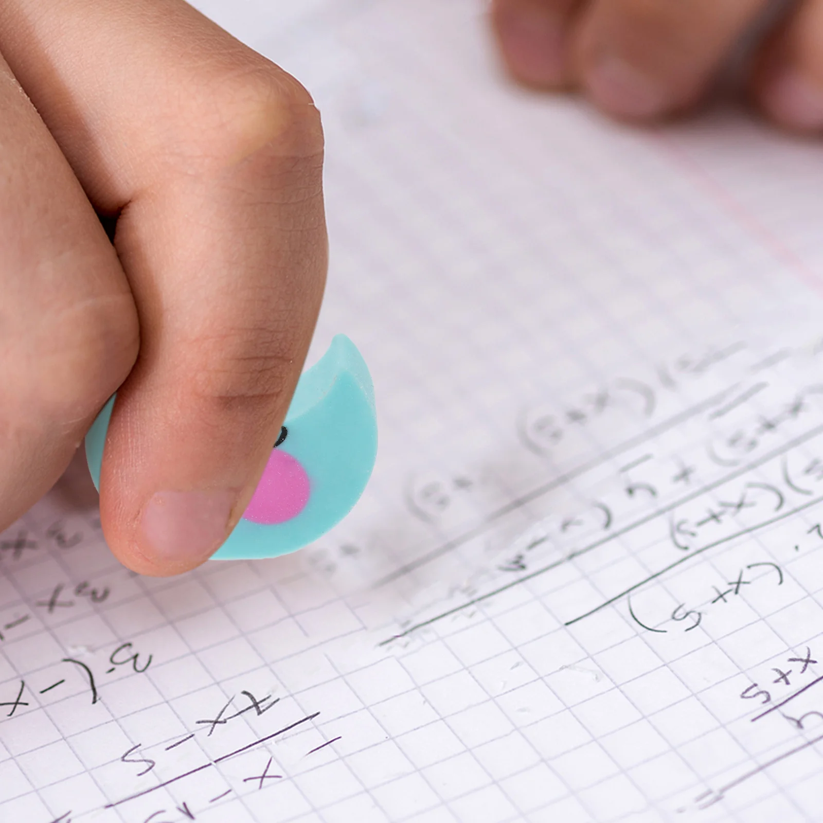 

50Pcs Cute Moon Shaped Mini Erasers Kawaii Delicate Portable for Classroom Office Daily Use Versatile Writing Tool