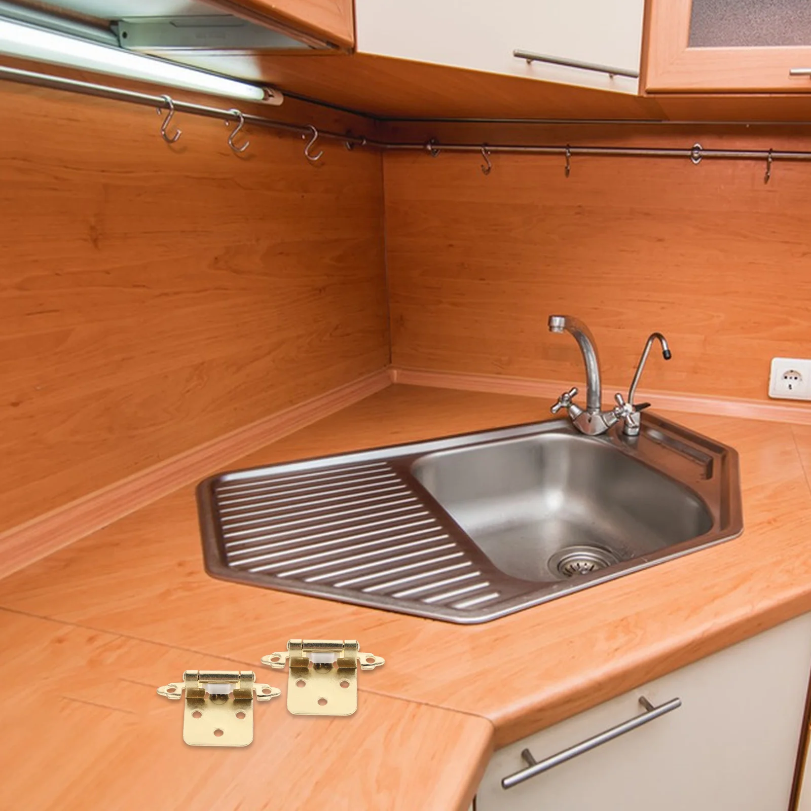 5 قطعة مفصلات زنبركية ذاتية الإغلاق شبه مخفية Rv خزانة الباب الثقيلة السيارات إغلاق مقطورة معدات التخييم مفصلات خزانة #4