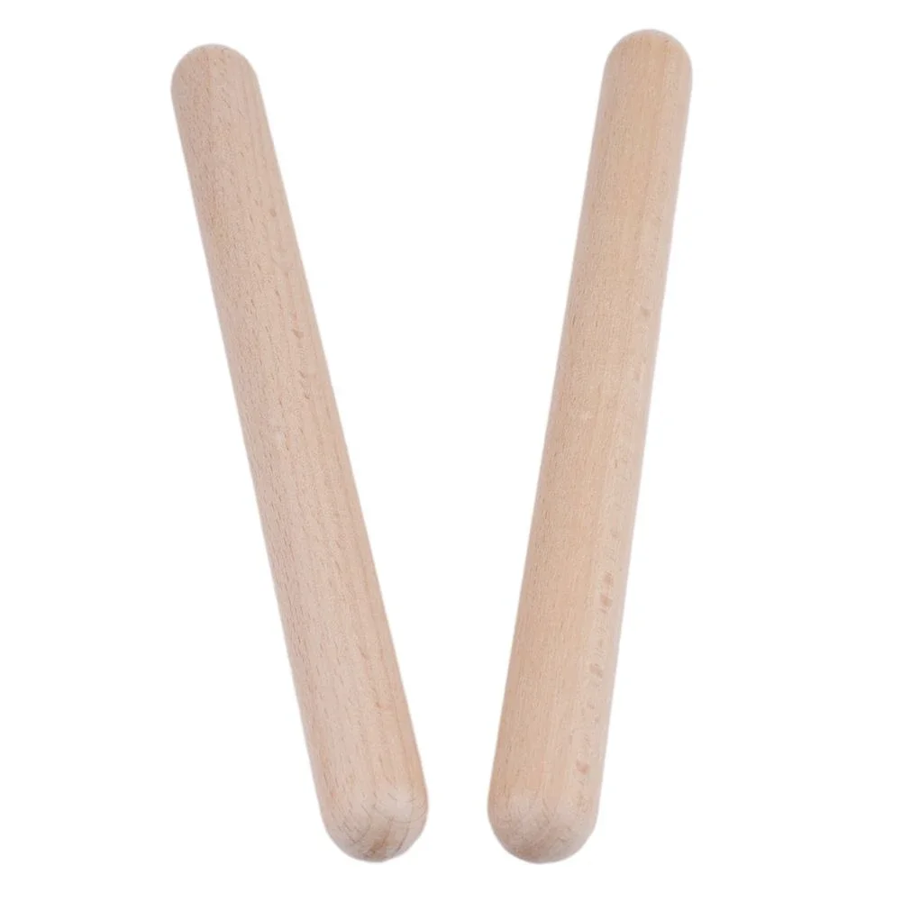 High Quality Wooden Drum Sticks Drum Sticks Wooden Natural Percussion Natural Wooden Rhythm Sticks Wood 1 Pair