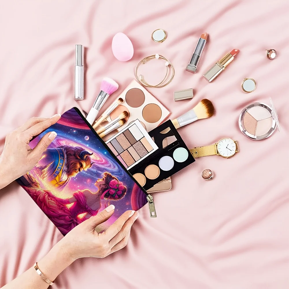 قطعة واحدة من حقيبة القابض النسائية ذات الطابع الكرتوني لفيلم ديزني الكلاسيكي، حقيبة تخزين المجوهرات، حقيبة تخزين مثالية بسحاب للسفر - هدية عيد ميلاد ممتعة #5