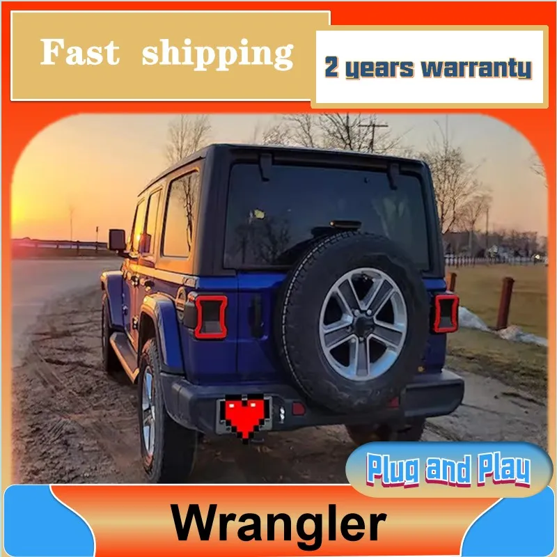 

Car Styling for Jeep Wrangler Tail Light 2008-2021 Wrangler Taillamp Rear DRL Fog Brake Turn Signal Reversing
