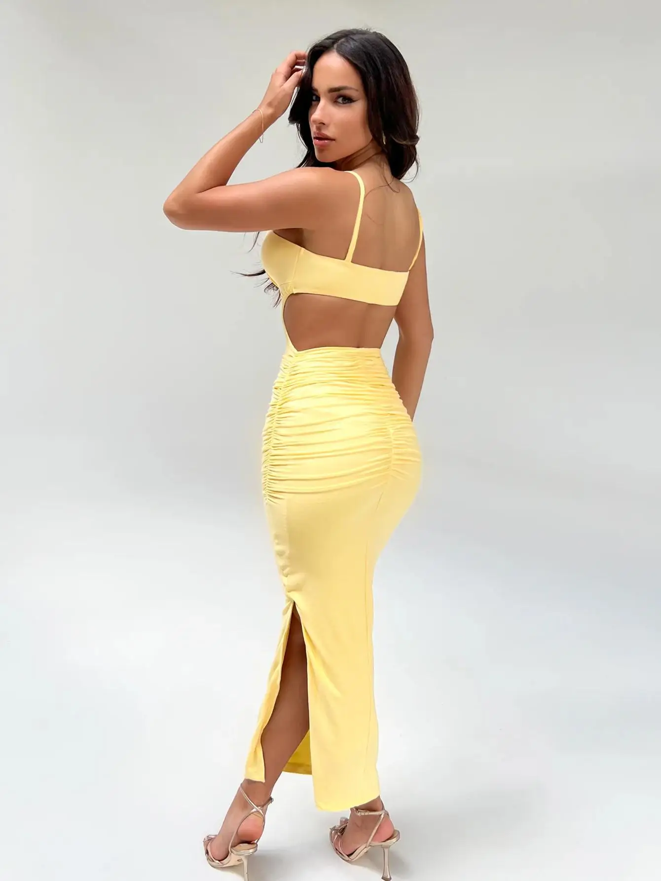 Dresses Womens Dress For Work Autumn Woolen Houndstooth Half-Open Single-Breasted Large Lapel Midi Length for Modern Academic OL