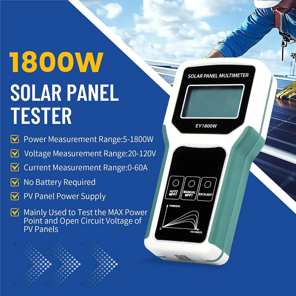 

Solars MPPTs Photovoltaic Panel Tester Solar Panel Tester Multimeter For Testing Solar Energys Smarts Tester Power Meter Test