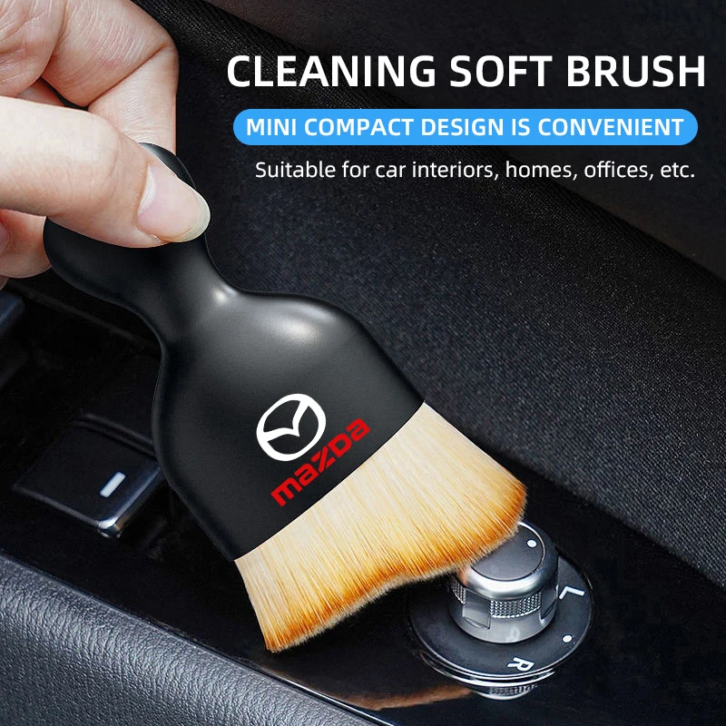 Car Interior Cleaning Soft Brush With Car Wash Towel Microfiber Cleaning Rag Cloth For Mazda CX3 CX-5 CX5 CX7 CX9 MX5 Axela view 6