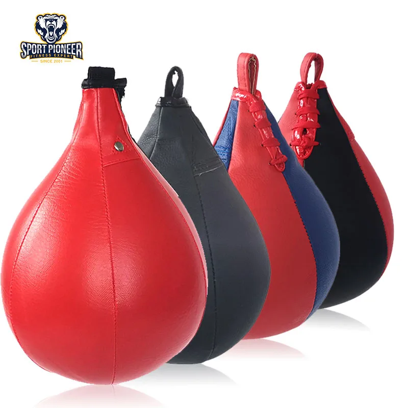 

Boxing Speed Bag PU Leather Speed Punching Ball Heavy Duty Hanging Swivel Ball for Gym & MMA Muay Thai Punching Reflex Ball