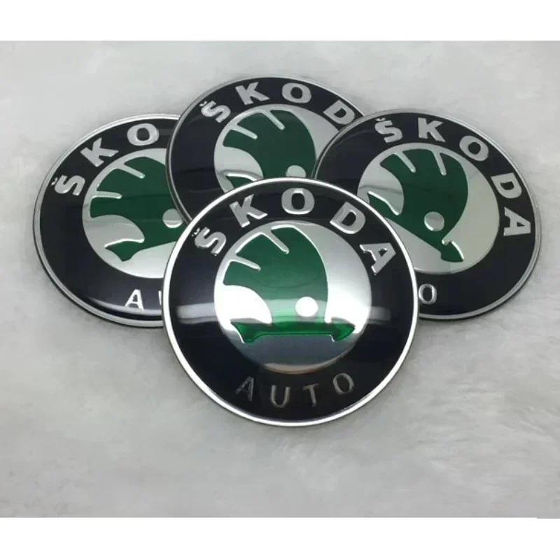 60/65mm Auto Accessories Wheel Center Hub Sticker for SKODA Kamiq Rapid Octavia A5 A7 Fabia 1 Superb Yeti Citigo Vision S Kodiak