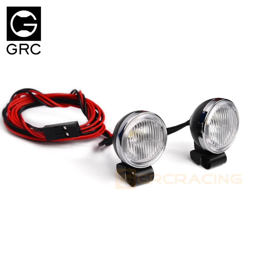 GRC 20Mm Cổ LED Đèn Pha Đèn Pha Tìm Kiếm Đèn Pha Cho TRX4 SCX10 D110 Chém UDR F150 BAJA Sơn Mô Hình Chuyên Dụng Tamiya kyosho G157KG/KA