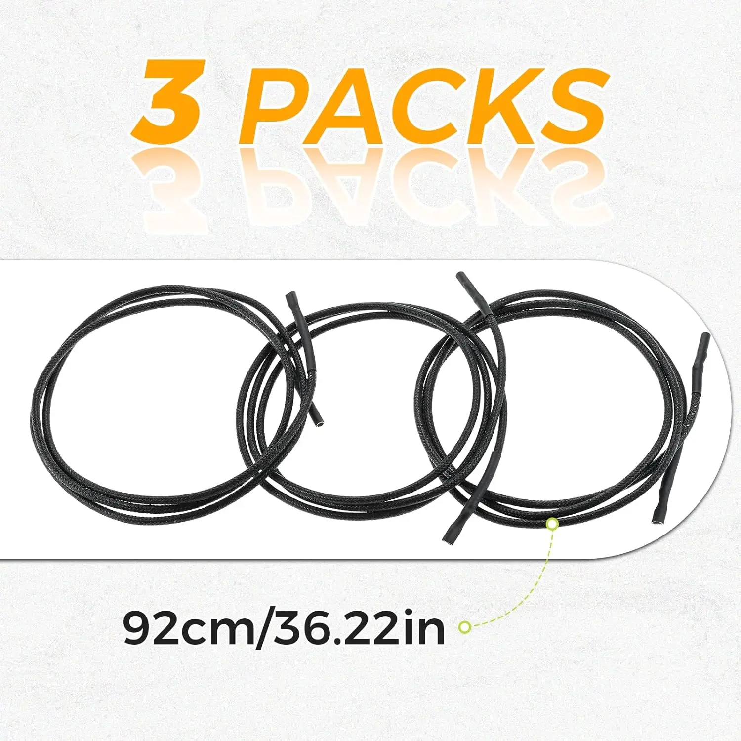 3Pcs Push Button Piezo Ignitor Sparker Cables Replacement Part for RV Stove Range for Atwood Wedgewood 3 or 4 Burner RV Stoves