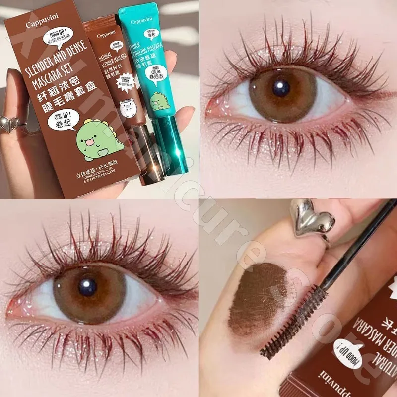

Sunflower Mascara Black Brown Set Waterproof Sweat-proof Anti-blooming Natural Curling Long Thick and Lasting Enlarged Eyes 16ml