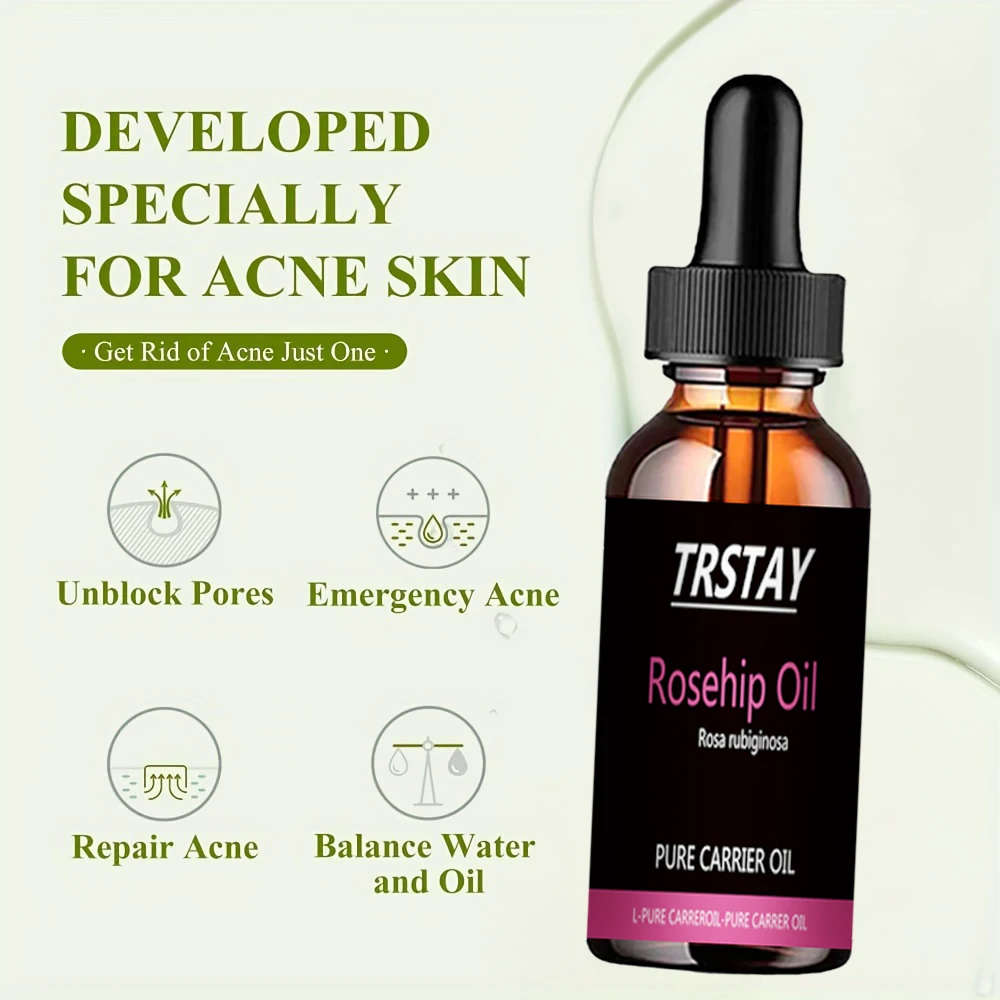 TRSTAY Organic Rosehip Seed Oil 100% Natural Anti Aging Treatment For Face Skin