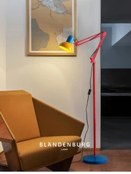Mechanical Arm Long Floor Lamp Rotatable Color Bedroom Children's Room Telescopic Desk Lamp E27 Artistic Living Room Decoration