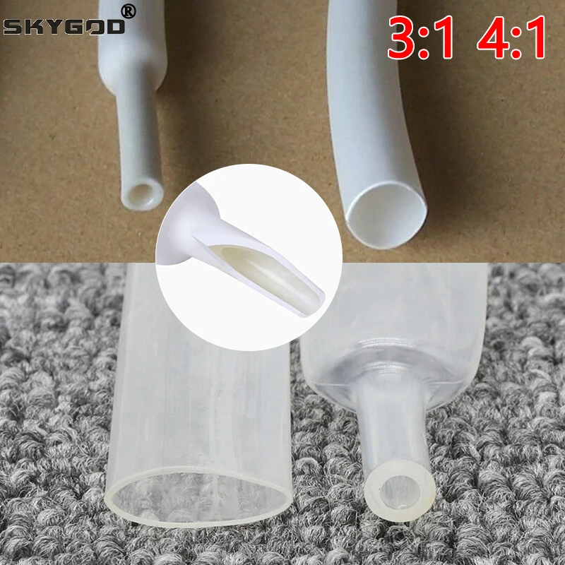 1~10m Heat Shrink Tube Diameter 1.6 - 52mm Dual Wall Adhesive Lined Polyolefin ﻿Wrap 3:1/4:1 Ratio With Glue Cable Protecter
