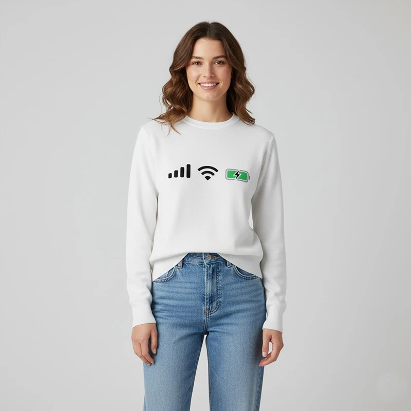 

Y2k вязаный свитер с буквенным принтом, женский повседневный короткий пуловер с круглым вырезом, 2025 г., женские повседневные уличные свитера, осень-зима