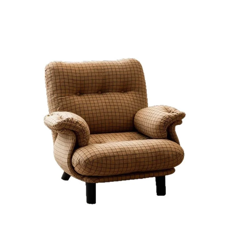 Solid wood leisure chair single sofa chair living room balcony bedroom sofa single chair