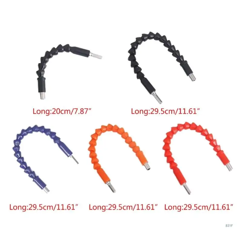 Supporto per punte per cacciavite con prolunga per punte ad albero flessibile, tubo flessibile a serpente universale