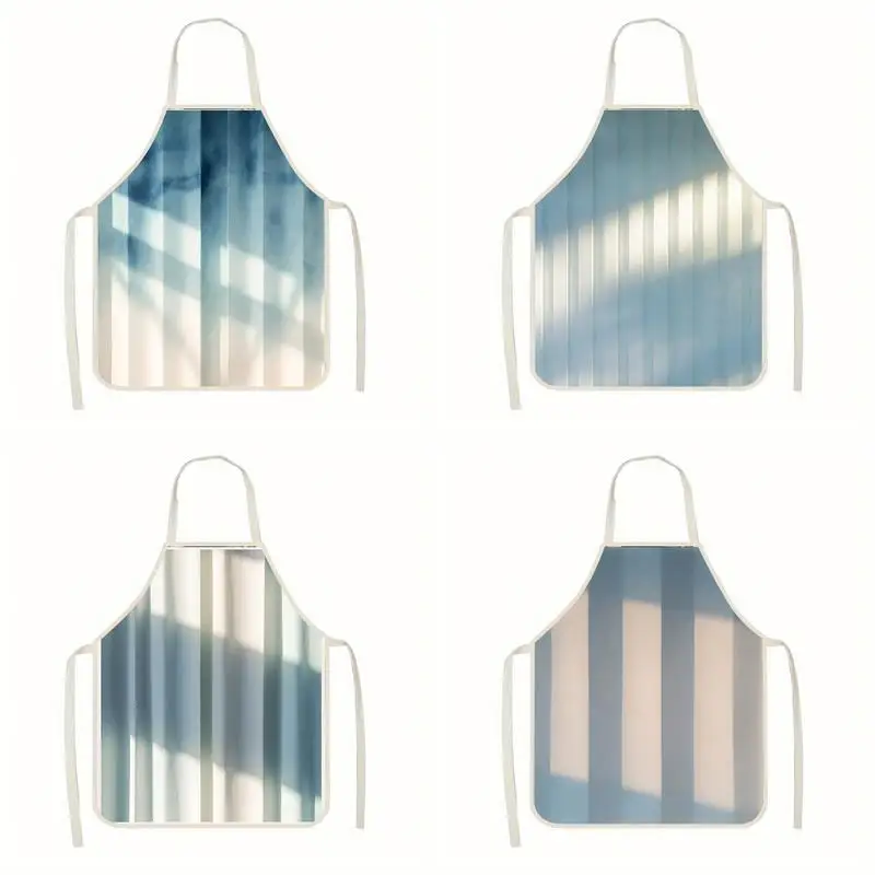 

Льняные фартуки в полоску Sunlit, подходящие для приготовления пищи, общения родителей и детей, рисования и других мероприятий.