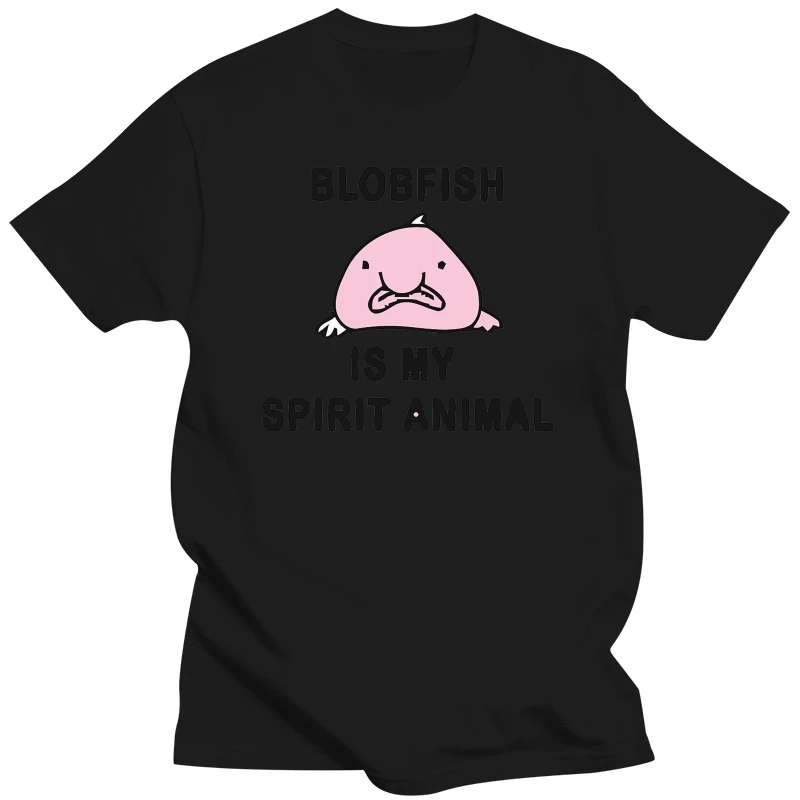 Meme Shirt | Blobfish Is My Spirit Animal T-shirt New T Shirt Men Print Tees Short Sleeve O-Neck