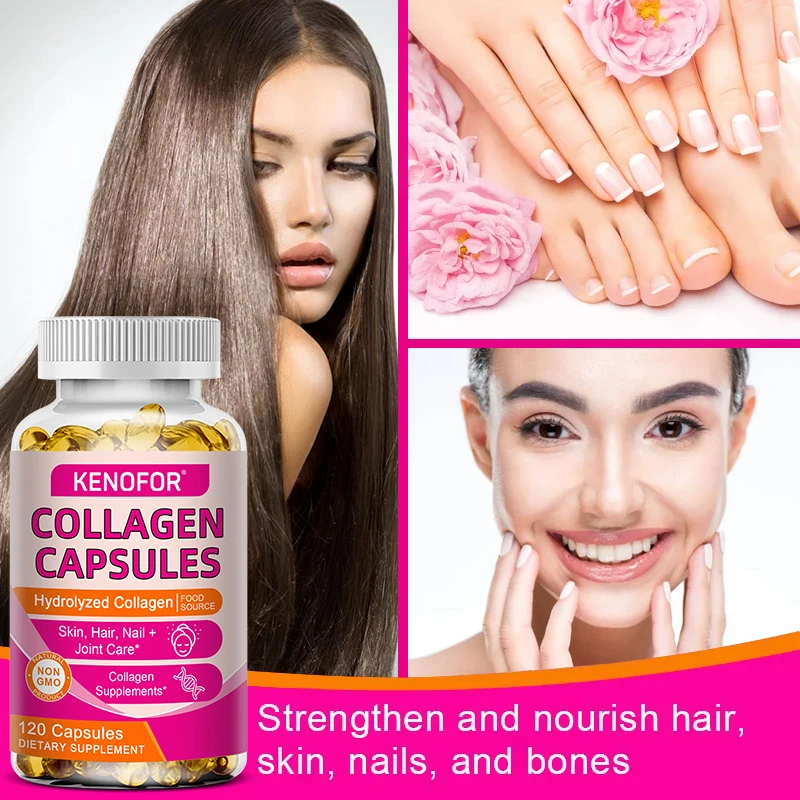 Collagen Capsules - Skin, Hair, Nails + Joint Care, Brightens Skin, Improves Melasma, Reduces Fine Lines, Rejuvenates New Cells