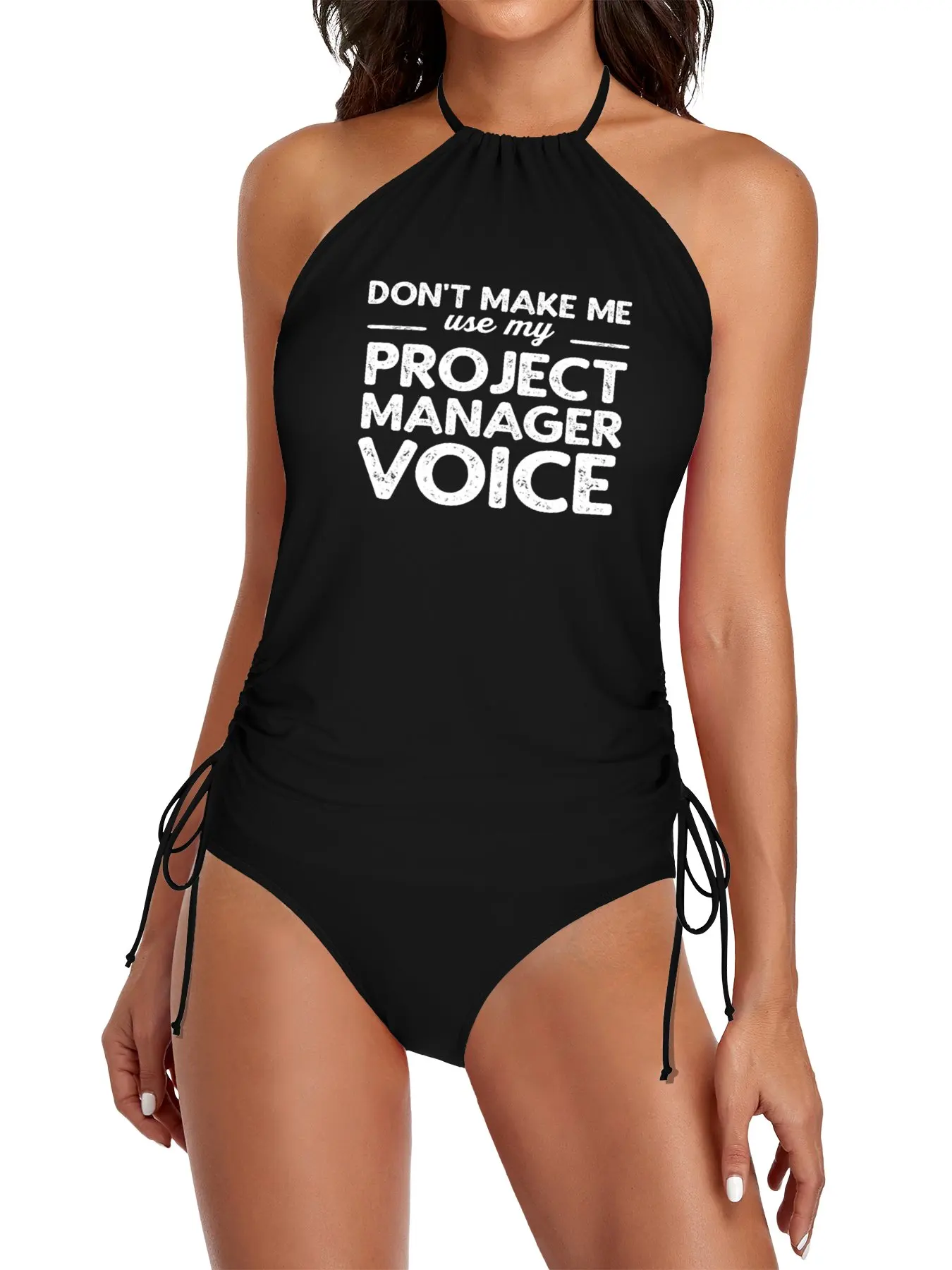 

Don't Make Me Use My Project Manager Voice! Split Swimsuit Set beach outfit woman bikinis 2025 women
