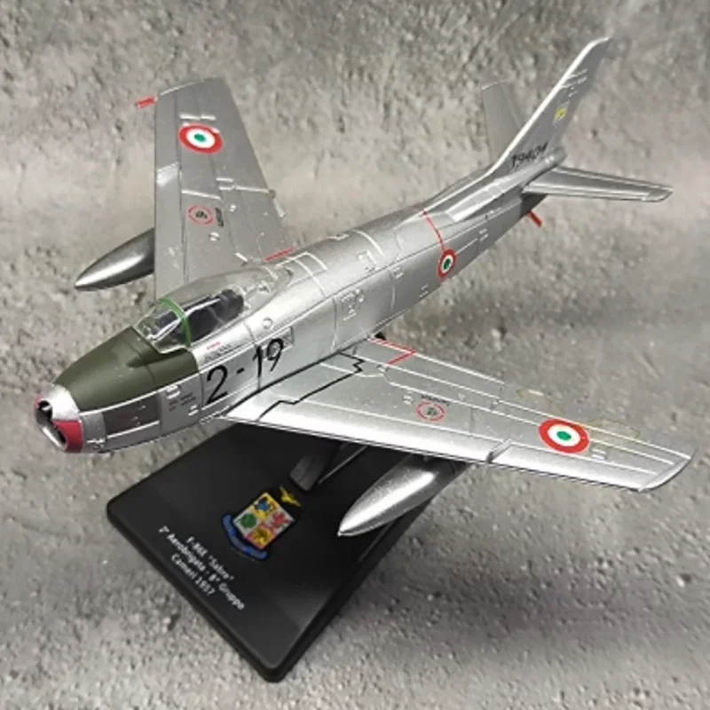 Diecast Scale 1/100 Italian Air Force One F86 Sabre Fighter Alloy Aircraft Collection Model Decorated Display Gifts