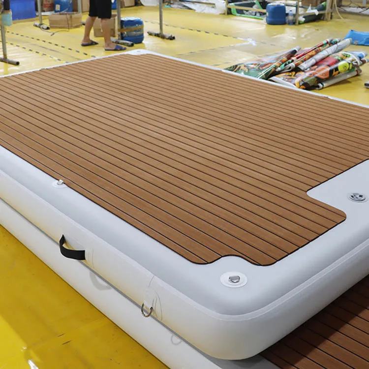 Factory OEM 9x6FT Eco‑Friendly PVC Inflatable Floating Platform CE Certified Stable Air Mat Water Leisure Dock
