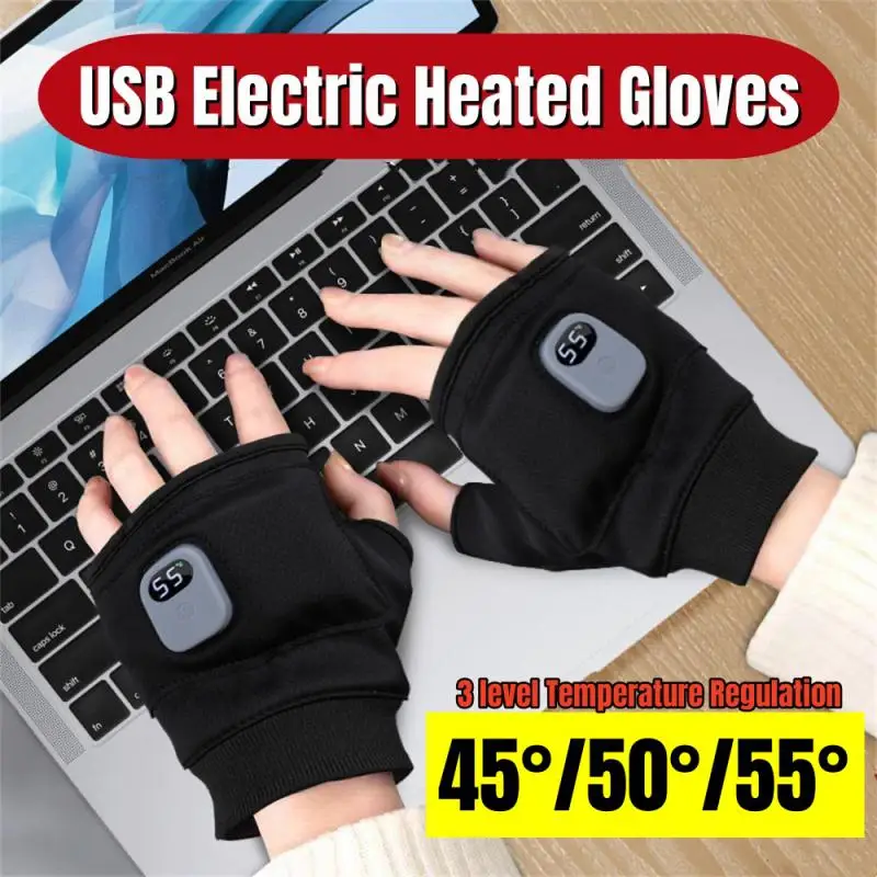 Fishing Gloves Hand Warmer Gloves Temperature Control Rechargeable Hands Warmer Winter Self-heating Electric Gloves Warmer New