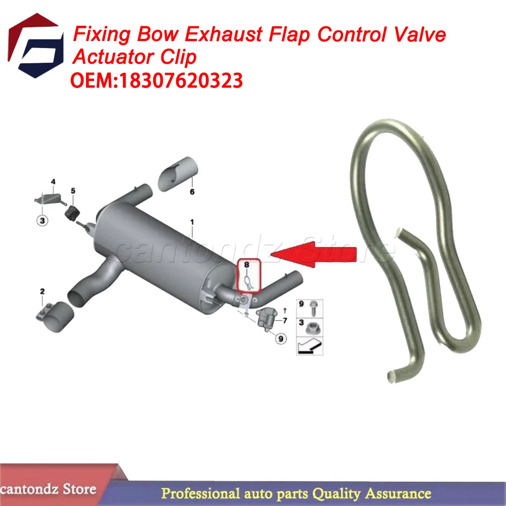 

For BMW 1 2 3 4 5 6 7 Series X1 X2 X5 X6 Fixing Bow Exhaust Flap Control Valve Actuator Clip Fixing 18307620323