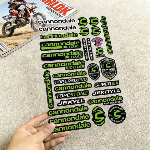 For Cannondale Waterproof Reflective Motorbike Stickers Easy Peel Removable Decals For Motorcycle Car