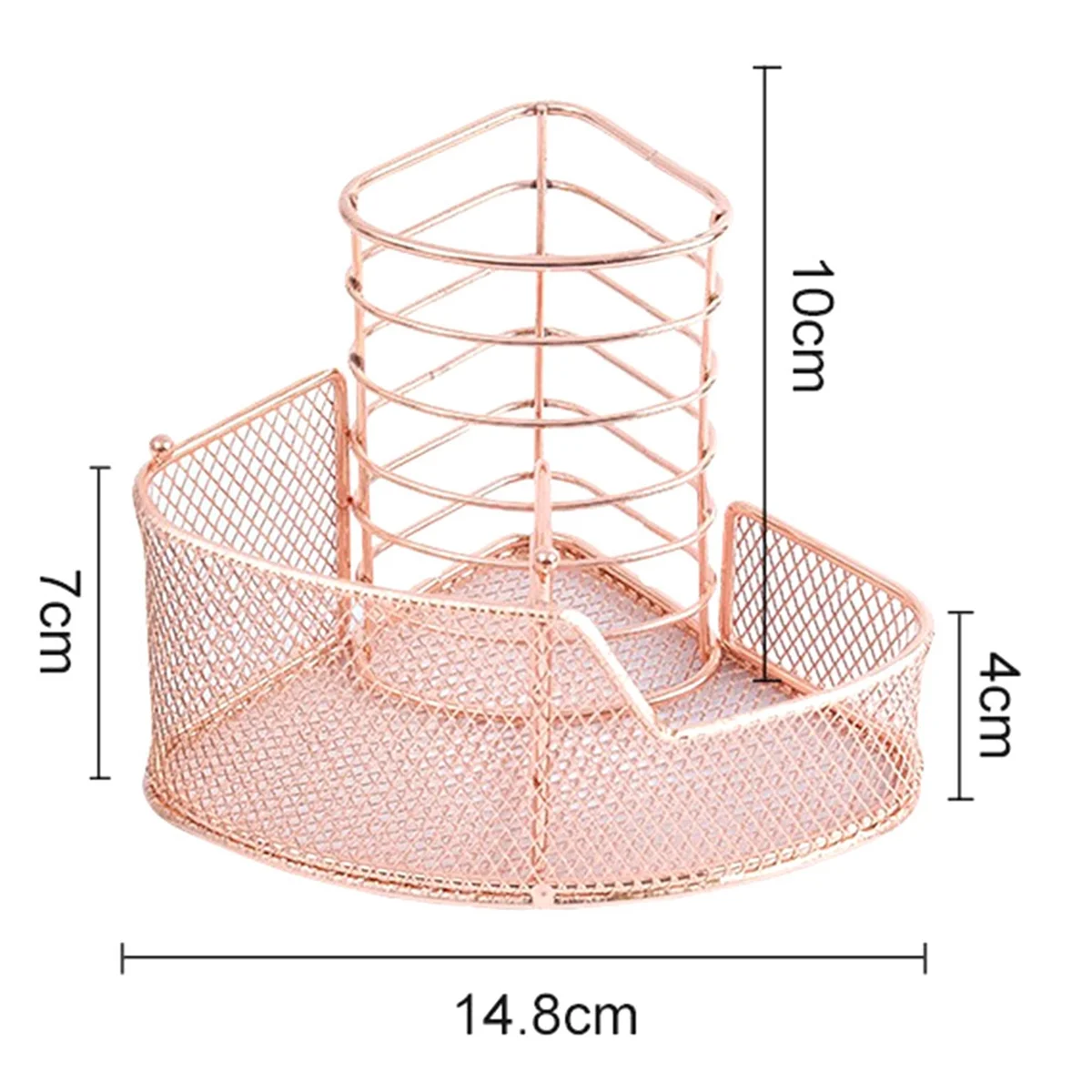 

Изысканный сетчатый держатель для ручек треугольной формы, металлический держатель для хранения канцелярских принадлежностей, 3-х отделений, настольный офисный держатель для хранения A
