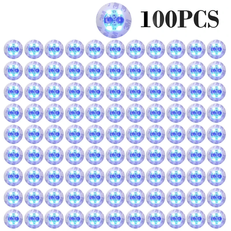 100 Stuks LED Servies Mat Cup Lichtgevende Sticker Kleurrijke Knipperende Fles Sticker Lichtgevende Coaster Kraam Bar Licht