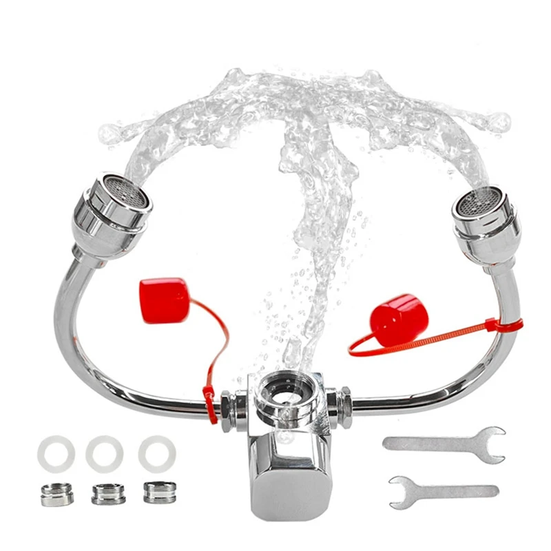 

A56G-Eye Wash Station, Emergency Eyewash Stations Faucet Mounted For Sink Attachment -Eye Flush Unit Eye Wash Solution