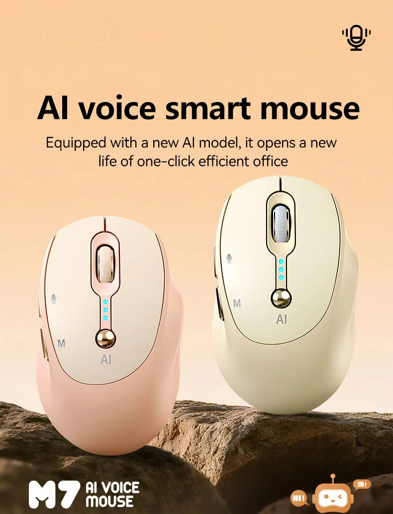 

M7 AI Mouse Voice Intelligent Bluetooth 2.4G Wireless Type-C Charging Voice Input Writing Translation Tablet Macbook AirM Laptop
