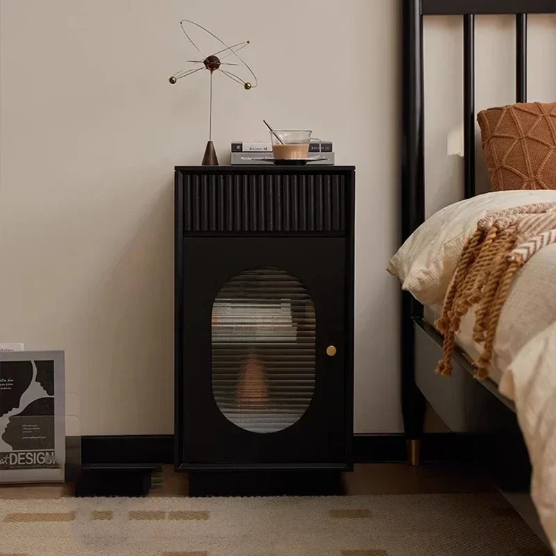 Black Bedside Nightstands Luxury Storage Modern End Table Nightstands Comfortable Coffee Mesillas De Noche Nordic Furnitures