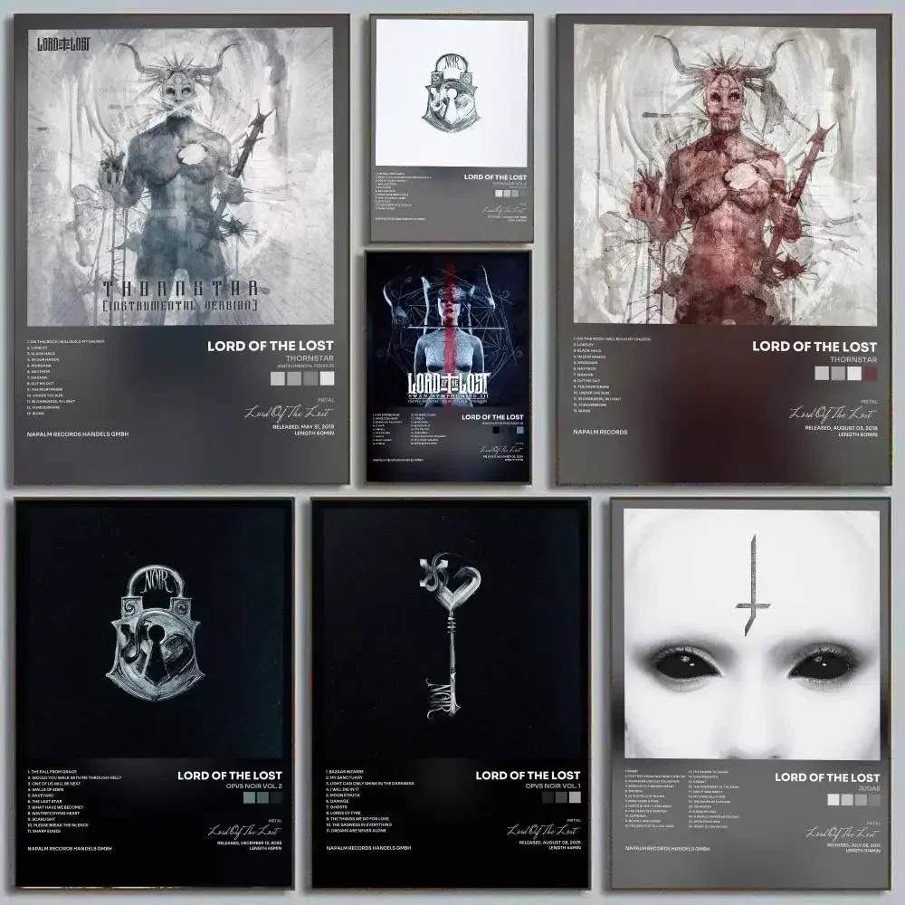 Metal Band L-Lord Of The Lost Painting Calligraphy Canvas Wall Art Print for Bedroom Living Room Cafe Office Home Decor Picture