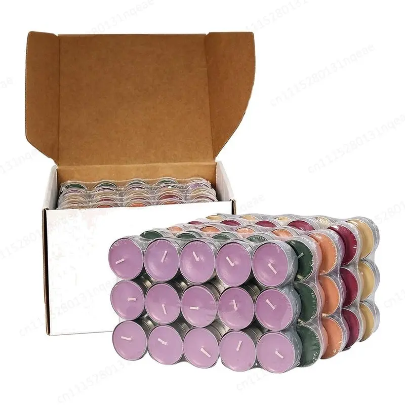 Flower-free Tea Lighting Candles Household 150 Packs Candle Stone Candle Holder Gift Set
