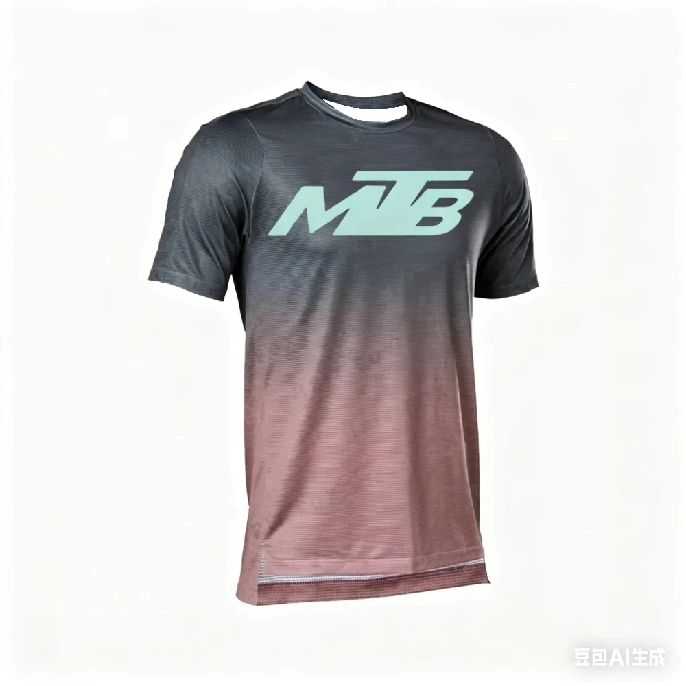 Men Short Sleeve T Shirt Motocross Offroad Motorcycle Mountain Bike Enduro Dirt Bike Cycling Top Lightweight Summer Training Tee