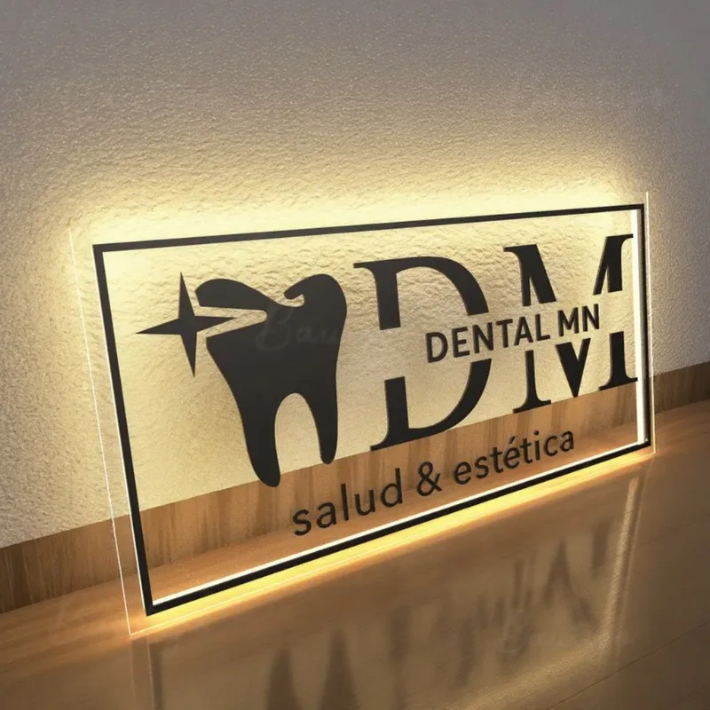 Custom 3D Acrylic Backlit Business Sign Led Letter Business Storefront Signs with LED Lighting Text Logo Display