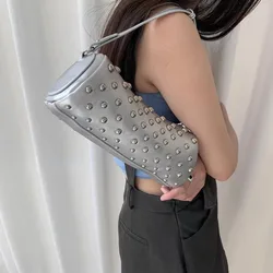 Exquisite Women Senior Daily All-match Shoulder Bags Female Minority Casual Moda Commuter Underarm Rivet Fresh Single-Shoulder