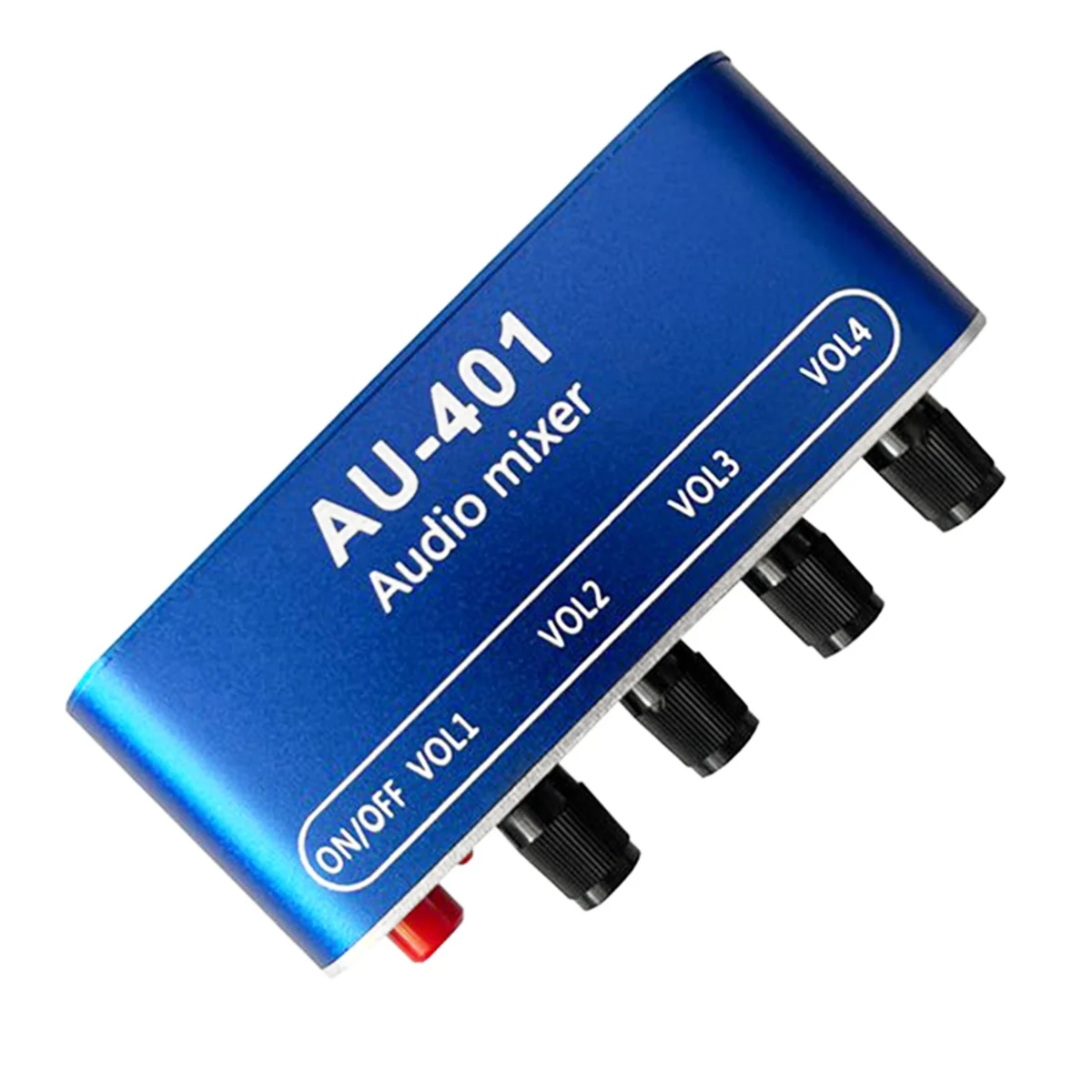 

DC 5V-12V AU-401 Stereo Audio Mixer 4 Input 1 Output Individually Controls Board Sound Mixing DIY Headphones Amplifier