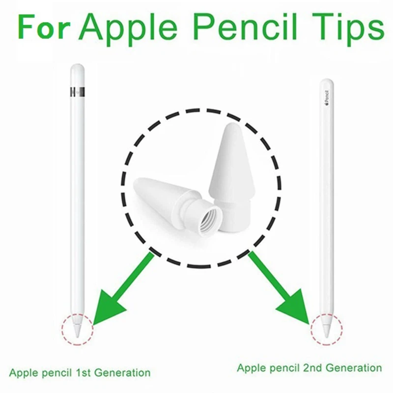 6Pcs Is Suitable For Apple Pencil Generation/Second Generation Ipad Stylus Replacement Pen Tip Stylus Press Screen Pen