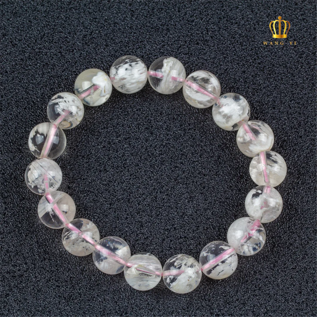 Top Natural Ghost Phantom Quartz Bracelet For Women Man Beauty Gift Clear Gemstone Crystal Beads Strands Jewelry AAAAA 7-12mm