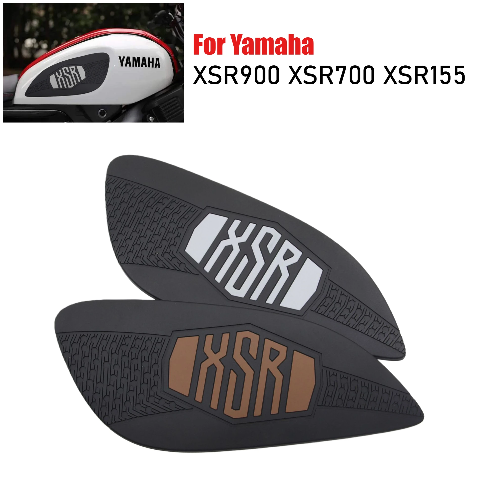 

For Yamaha XSR 900 XSR700 2015-2024 XSR 900 700 XSR155 Rubber Sticker Motorcycle Gas Fuel Oil Tank Pad Protector Cover Decal