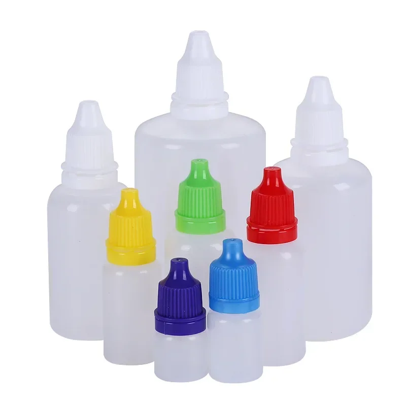 3/5/10/15/20/30/50/100ml 20Pcs Empty Plastic Squeezable Dropper Bottles Eyedrops Eye Liquid Dropper Refillable Bottle Eye Care