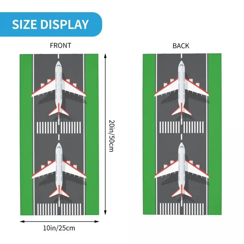 Aviazione aereo aereo aeroporto pista Bandana scaldacollo donna uomo inverno sci escursionismo sciarpa ghetta pilota aviatore copertura del viso